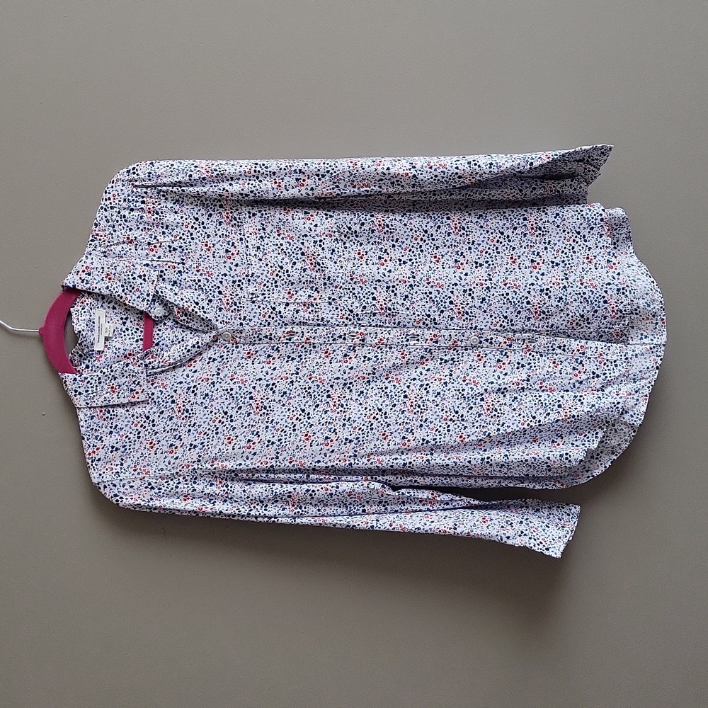 Ditsy floral button down top